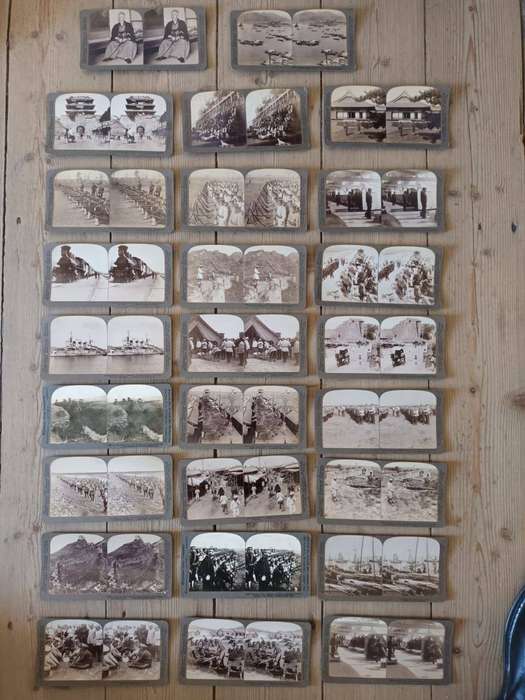 Russo-Japanese War, 1904: 26 contemporary stereoscopic slides