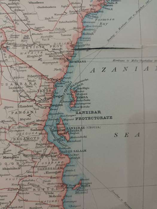 Map of East Africa, 1924: Kenya, Uganda, Tanganyika, etc.