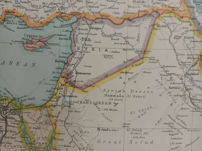 Map: Arabia, Persia, &c., 1924