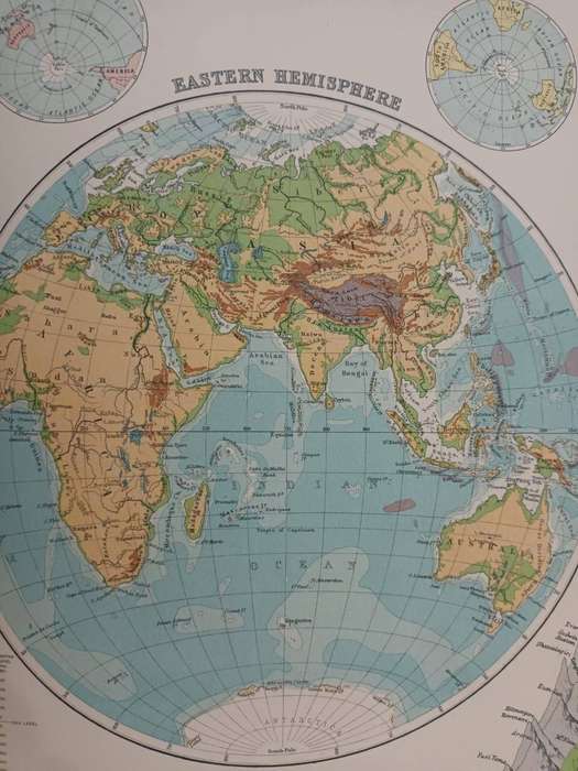 Map: World - Physical, 1924