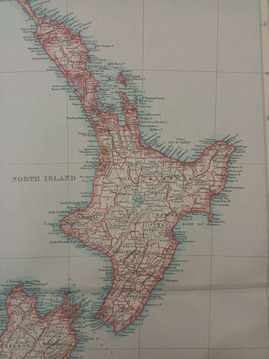 Map: New Zealand, 1924