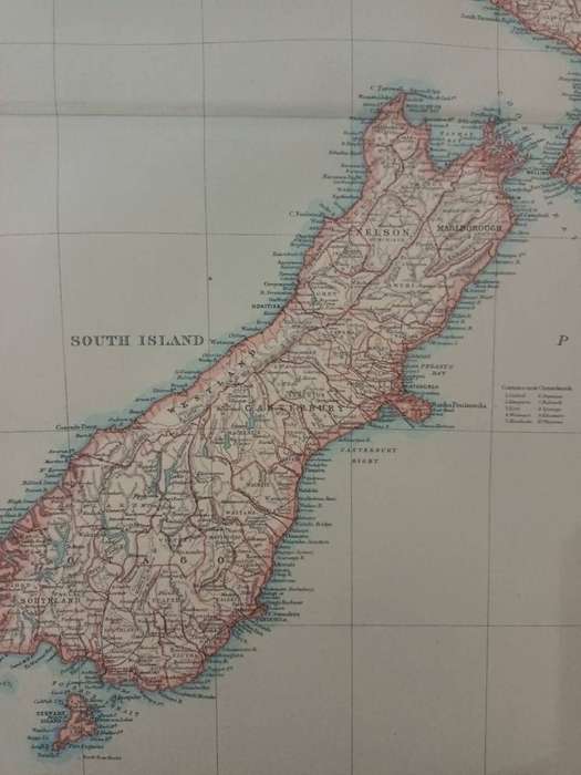 Map: New Zealand, 1924