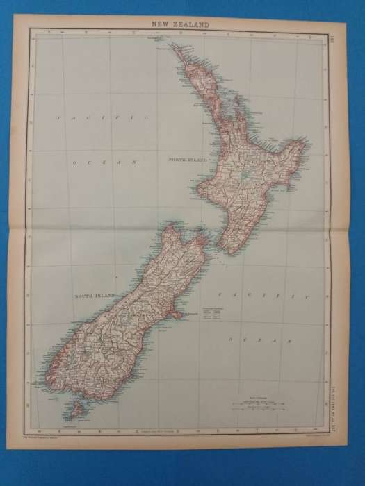 Map: New Zealand, 1924