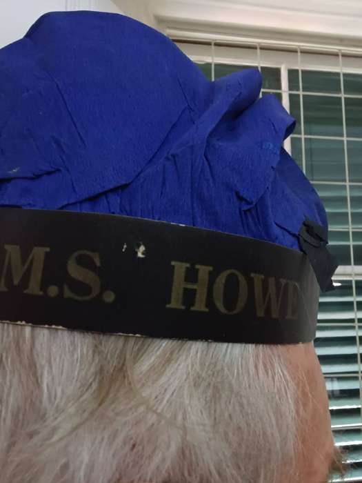 HMS Howe / HMS Colossus: two souvenir paper sailor's hats, 1940s. Royal Navy