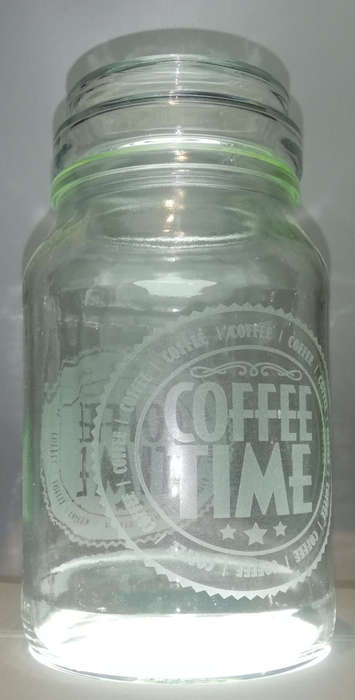 Glass Laser Engraved Coffee Container