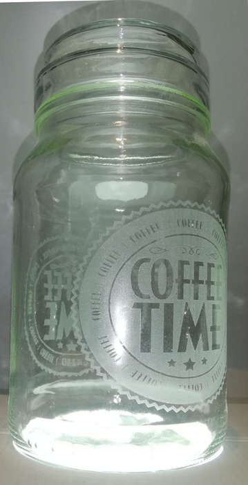 Glass Laser Engraved Coffee Container