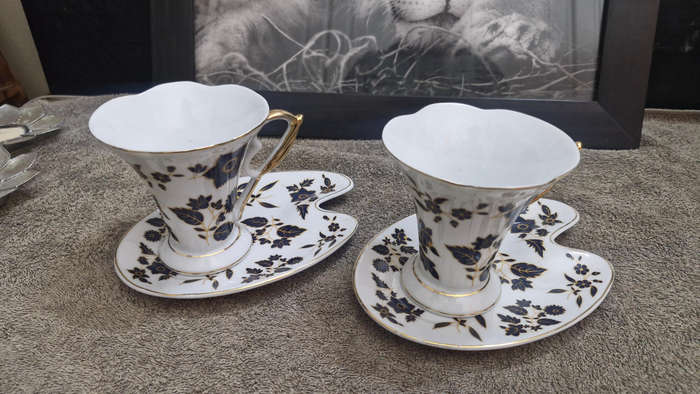 Set of 2 Vintage Czechoslavia Cup and Saucer