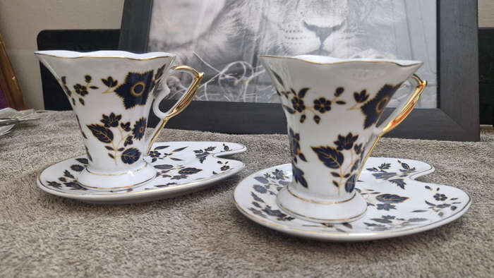 Set of 2 Vintage Czechoslavia Cup and Saucer