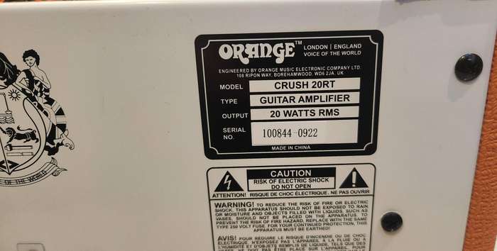 Orange 20RT guitar amplifier