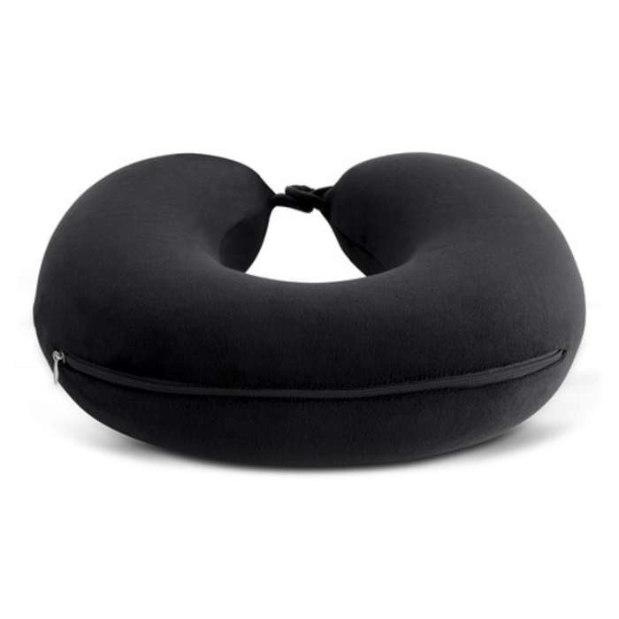 Neck Memory foam Pillow and travel kit Black