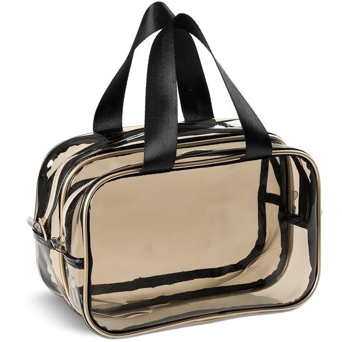 Ladies Toiletry bag Set, 1 X Dual Pocket bag,  1 X Single Pocket bag