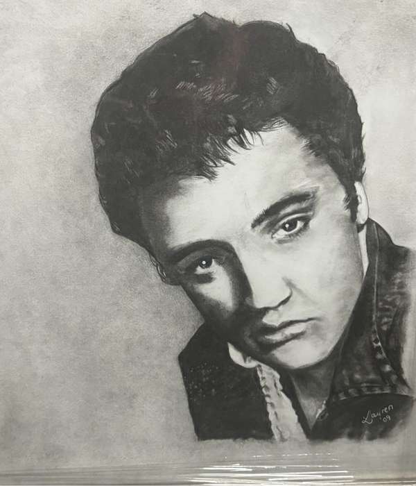 Elvis Pencil Sketch Frame
