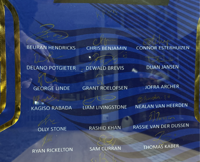 Cricket Frame SA 20 MI Cape Town Signed by 17 Players