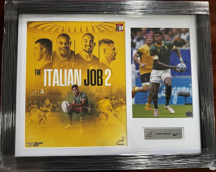 Springbok Rugby Frame Signed Canan Moodie