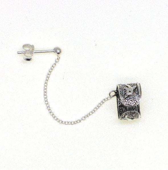 925 Oxi Dolphin Etched on Chain Ear Cuff