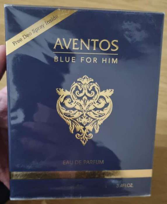 Aventos Blue for Him Gift Set by Fragrance World 100ml with Free Deo Spray