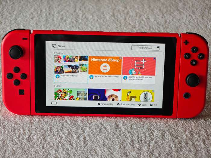 V2 Nintendo Switch Console - Mario Red & Blue Edition