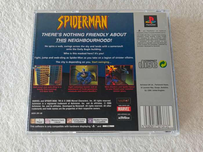 Spider-Man - PS1 / Playstation One Game (PAL)