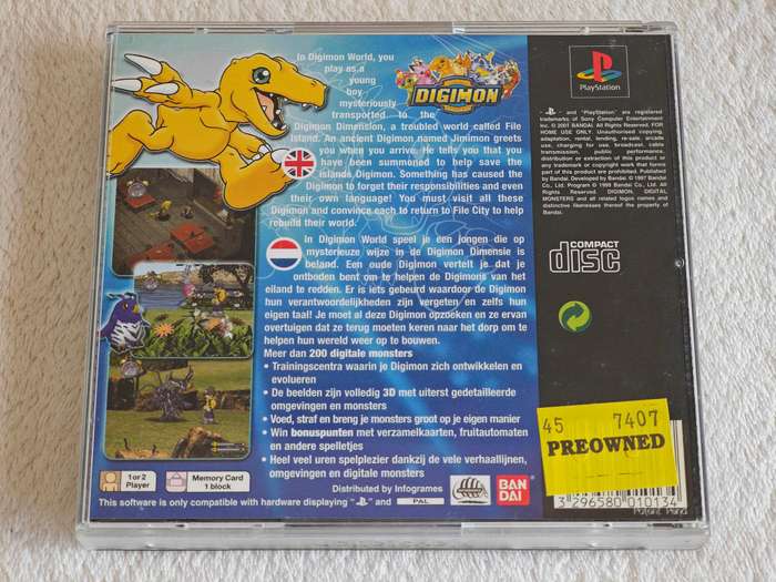 Digimon World - PS1 / Playstation One Game (PAL)