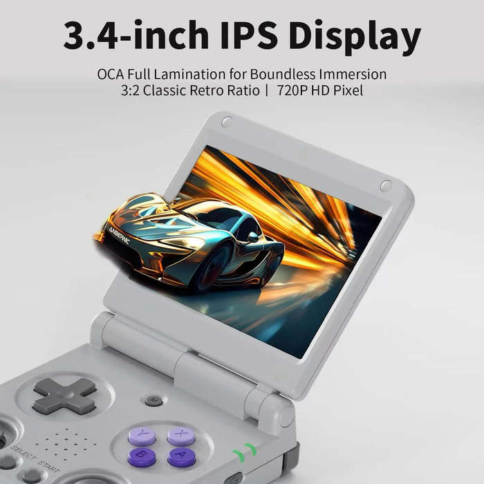 Anbernic RG 34XXSP Portable Retro Handheld Game Console 64GB Black