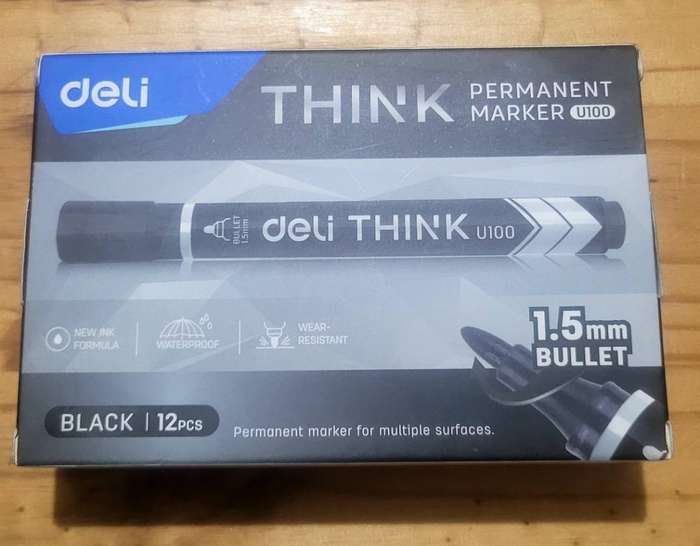 Black permanent marker