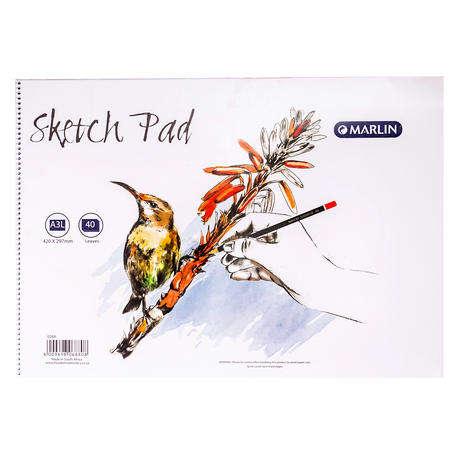 Marlin A3L 40 Leaves Sketch Pad Side Spiral