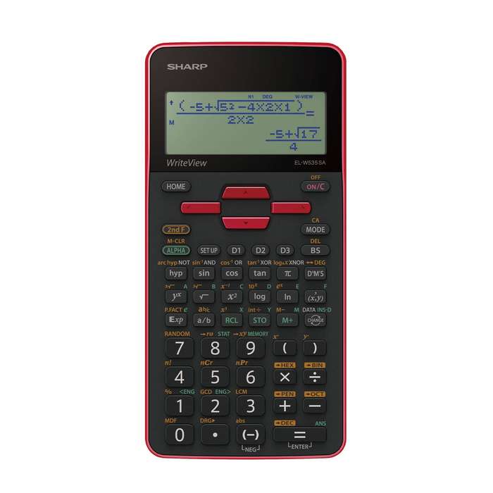 Sharp EL-W535SA Red Write view Scientific Calculator