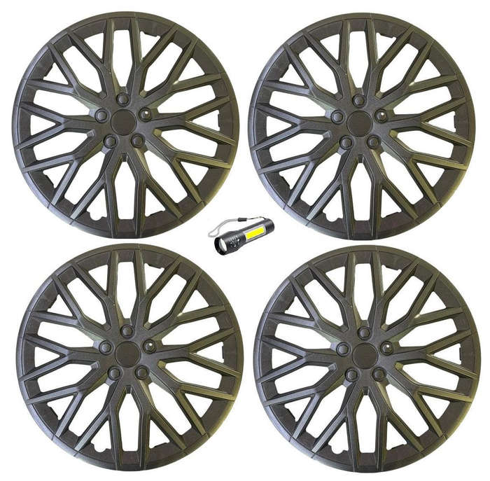 Auto Gear 15" ABS Wheel Cover 4 Piece - Anthracite and Torch