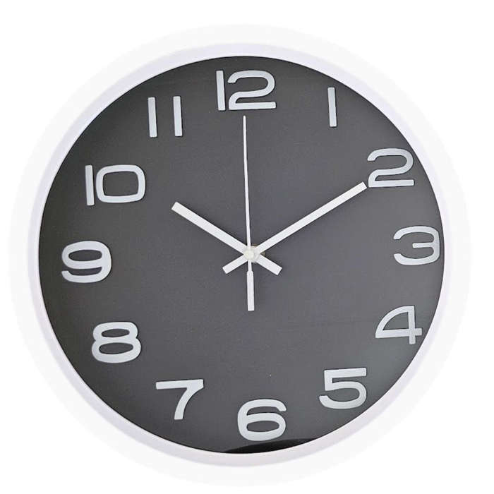 Simple Analogue Design Wall Clock - Black