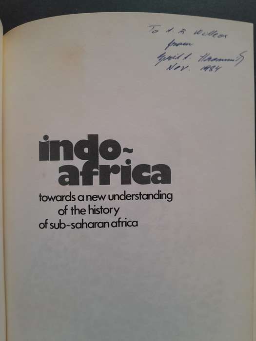Signed Copy - indo-africa - By Cyril A. HromnÍk