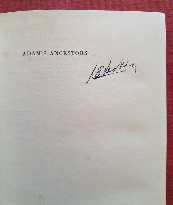 Signed Copy - Adam's Ancestors - By L.S.B. Leakey