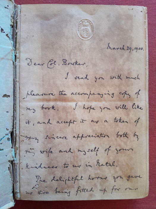 Signed Copy - On the Eve of the War - By Evelyn Cecil M.P.