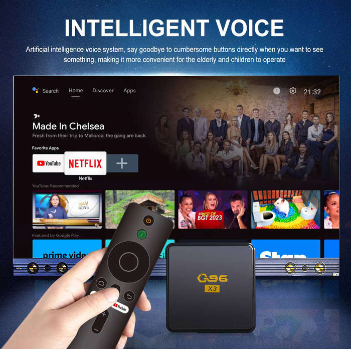 Q96-X3 Android 13 Tv Box, 4K, Wifi, 2GB Ram, 16GB Storage.