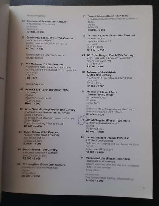 Stephan Welz & Co Sotheby's Catalogue, paintings sculpture, prints and books, 31 May 2004