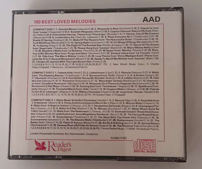 150 Best Loved Melodies CD. 2 Discs.