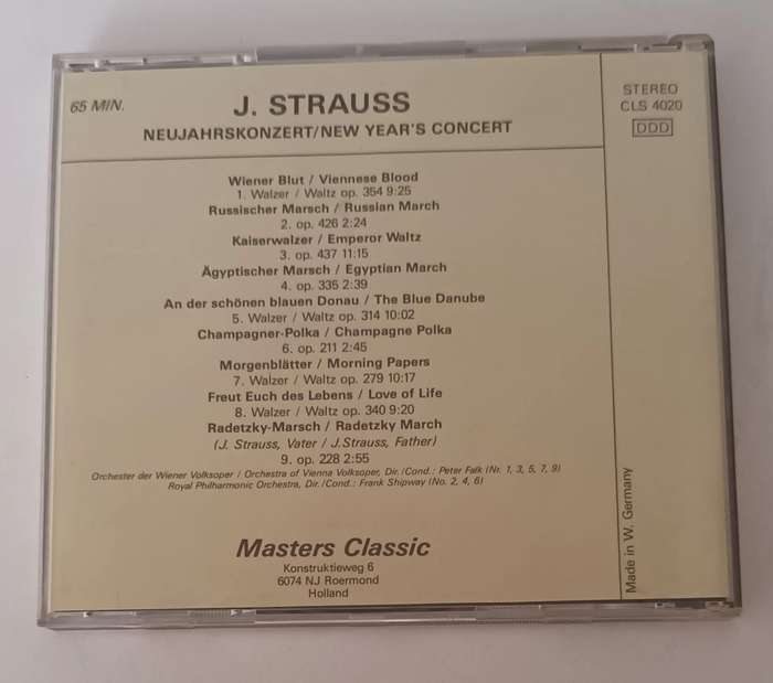JOHANN STRAUSS - NEW YEAR'S CONCERT CD.