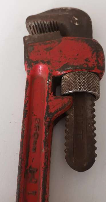 Vintage Heavy Duty Hit Deluxe Pipe Wrench. 14". 350mm. Made in Japan.