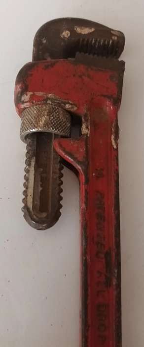 Vintage Heavy Duty Hit Deluxe Pipe Wrench. 14". 350mm. Made in Japan.