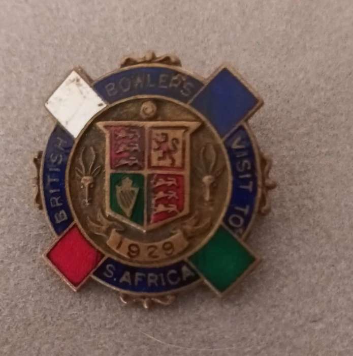 1929 British Bowlers Visit to South Africa Badge