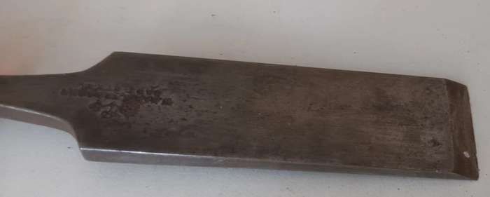 MARPLES & SONS CAST STEEL WOOD CHISEL. SWISS Made. Length 27cm. Width 37mm.