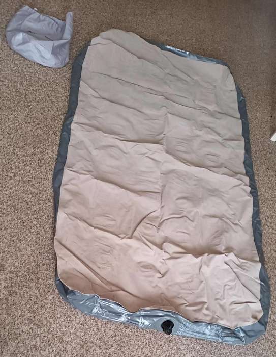 Single Blow-Up Mattress with Carry Bag.