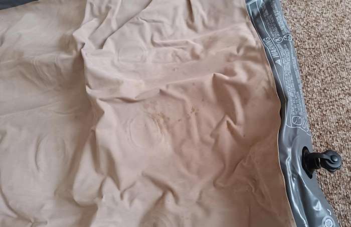 Single Blow-Up Mattress with Carry Bag.
