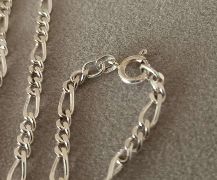 Sterling Silver Necklace With Pendant. Length 70cm. Pendant 25x17mm. 20.5g.