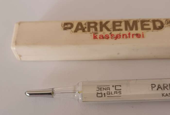 Vintage Parkemed Kassenfrei Thermometer. Made in Germany.