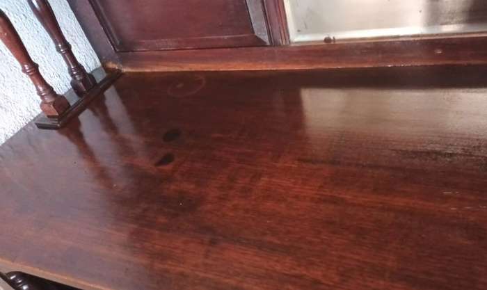 Antique Mahogany Dresser. Length 1.55m. Width 59cm. Height 1.78m. COLLECTION ONLY!!!