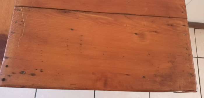 Vintage Oregon Pine Telephone Table. Length 75cm. Width 38cm. Height 66cm. COLLECTION ONLY!!!