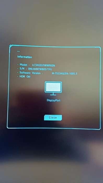 34" SAMSUNG Odyssey G55T UWQHD 165Hz Ultra Wide Curved Gaming Monitor.