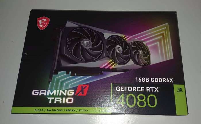 MSI GeForce RTX 4080 16GB GAMING X TRIO 16GB GDDR6X 256-Bit PCIe 4.0 Desktop Graphics Card