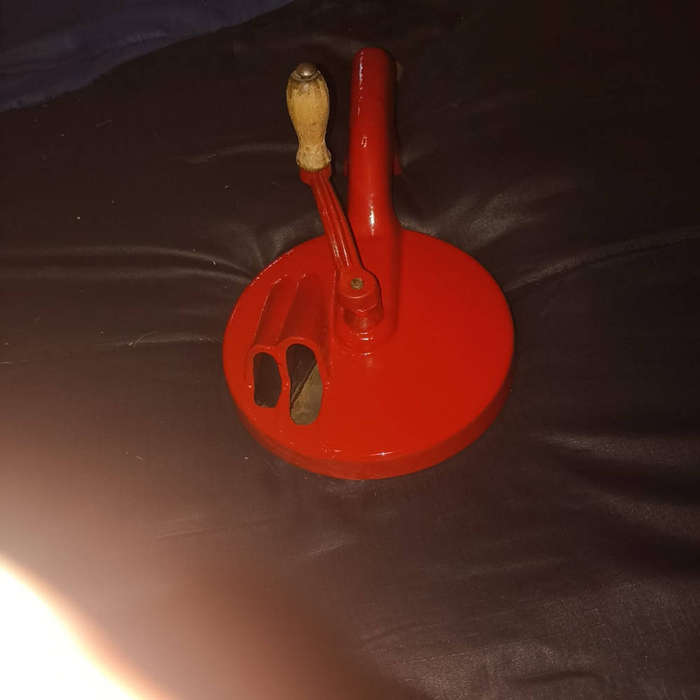 Red refurbished double bean slicer with hook