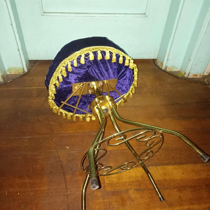 1960 dark VELVET purple boudoir chair